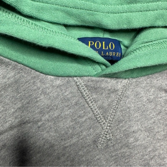 Polo Ralph Lauren Colour-Block Spa Terry Hoodie Grey & Multicoloured Size 7 - Picture 6 of 16